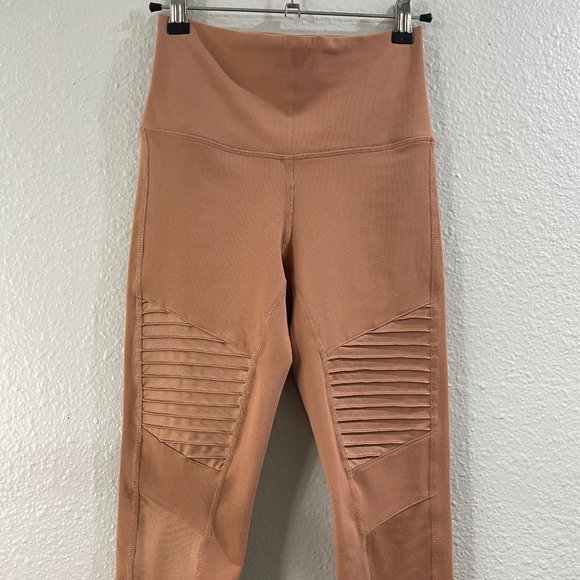 Like New Alo Yoga High Waist Henna & Henna Glossy Moto Leggings - Picture 7 of 13